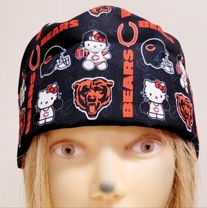 HELLO KITTY CHICAGO BEARS MEDICAL NURSING SCRUB CAP